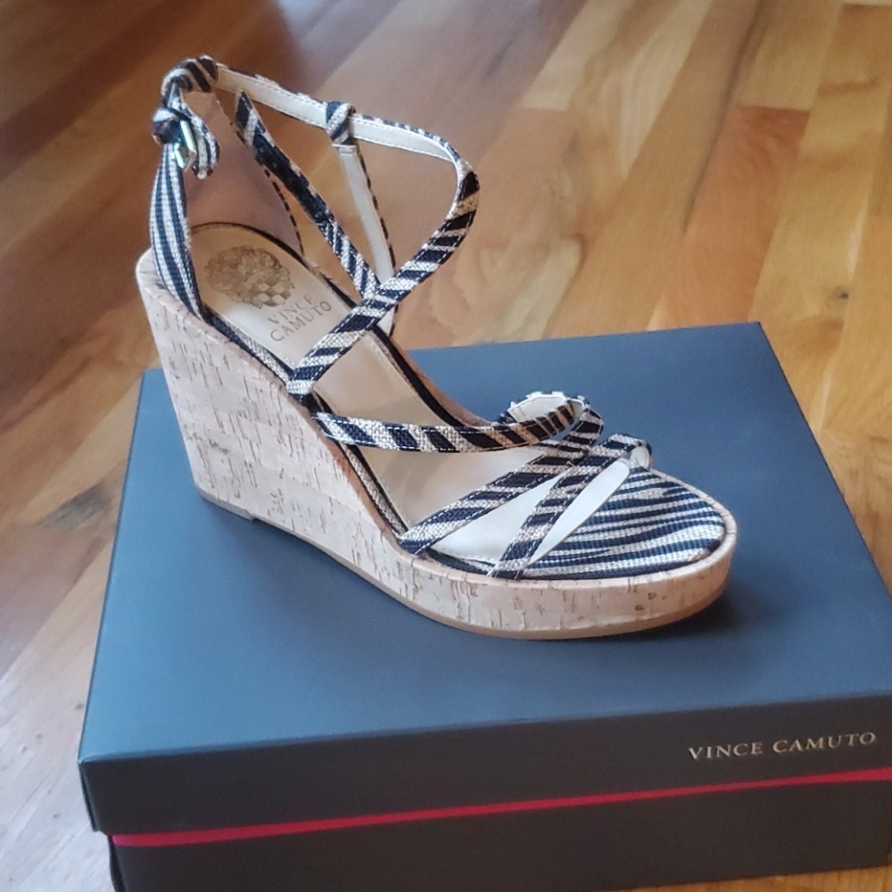 Vince Camuto zebra wedges